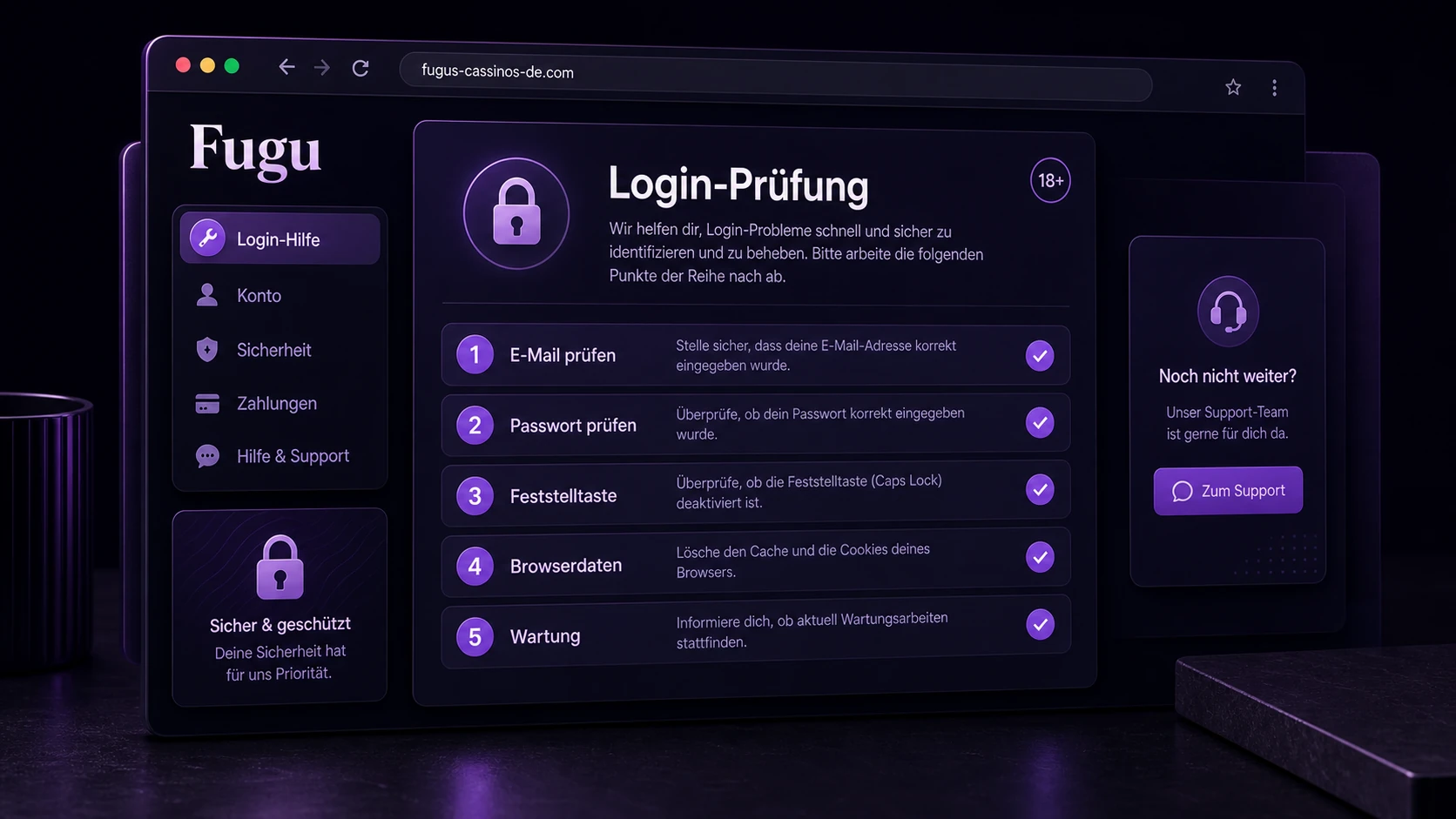 Häufige Login-Probleme
